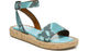 Teal Snake Print Faux Leather