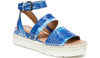 Blue Snake Leather